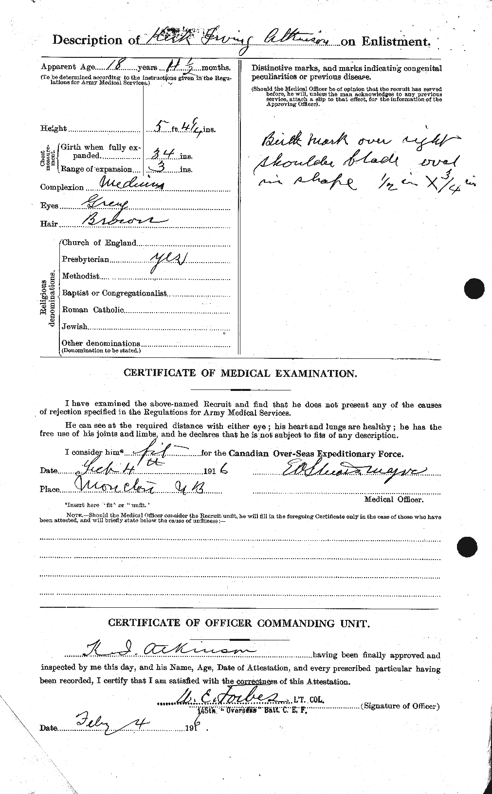 Personnel Records of the First World War - CEF 217281b