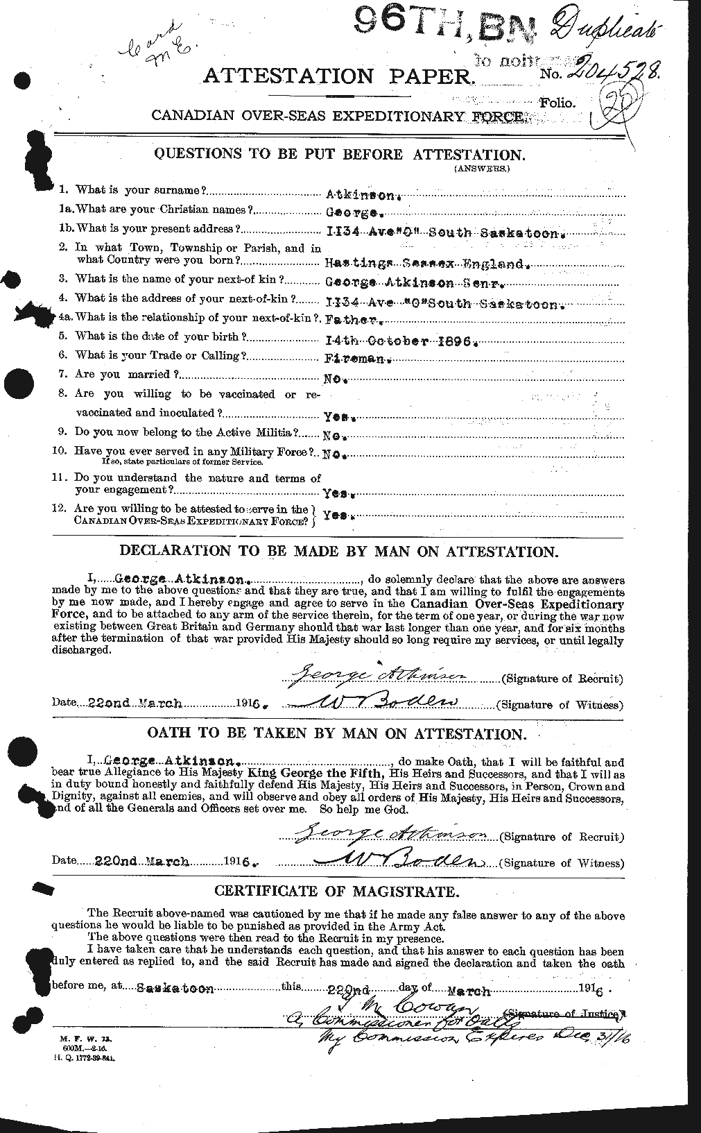 Personnel Records of the First World War - CEF 217436a