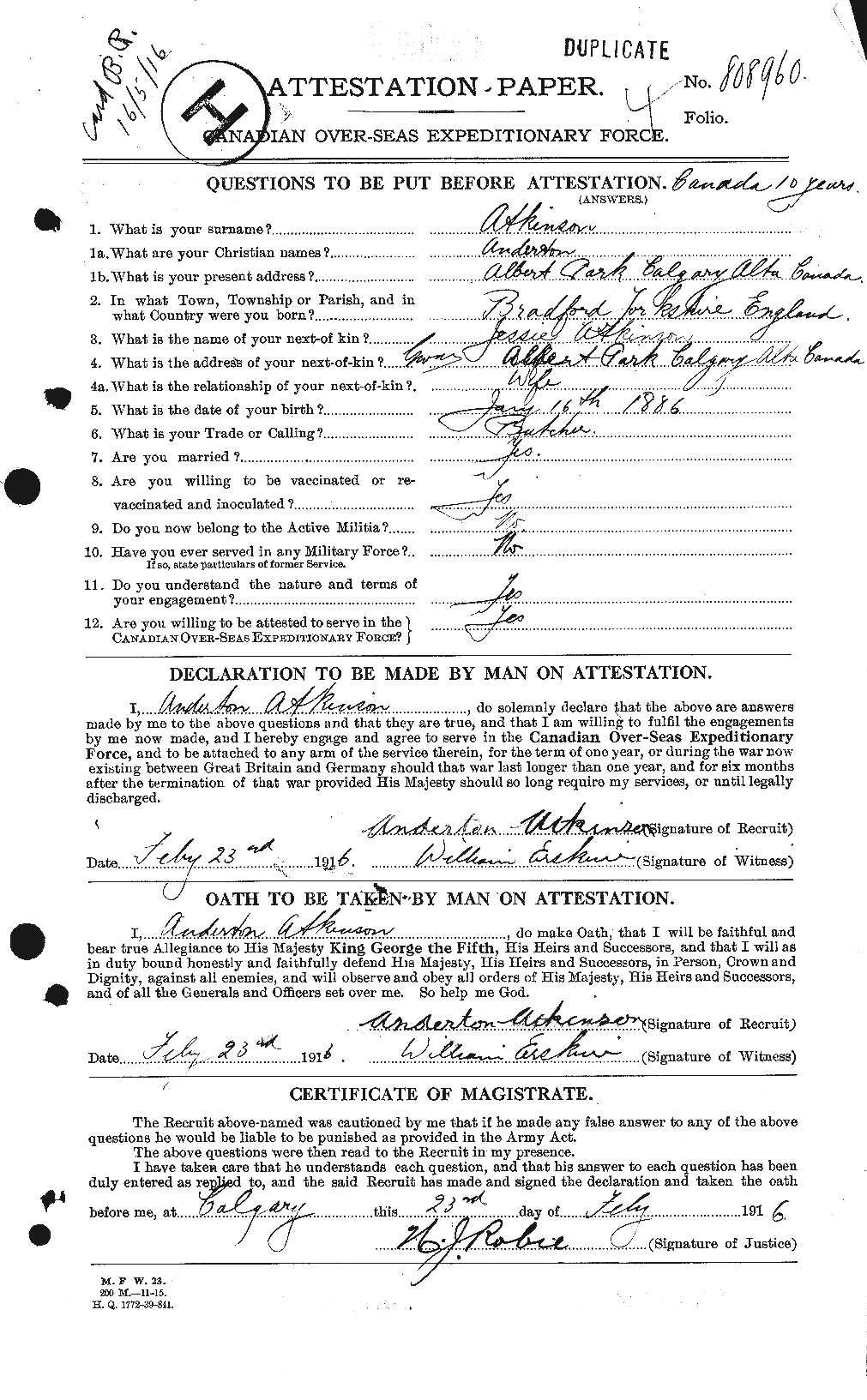 Personnel Records of the First World War - CEF 217576a