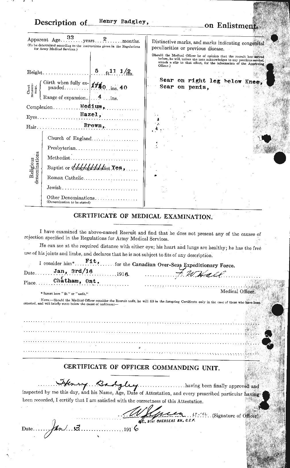Dossiers du Personnel de la Première Guerre mondiale - CEC 217726b