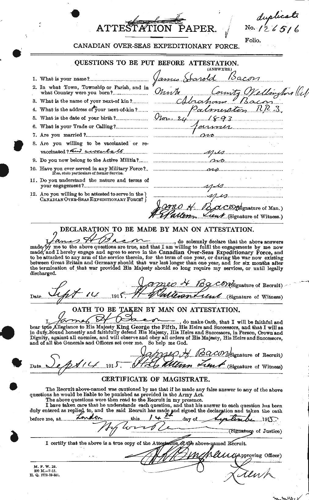 Personnel Records of the First World War - CEF 217878a