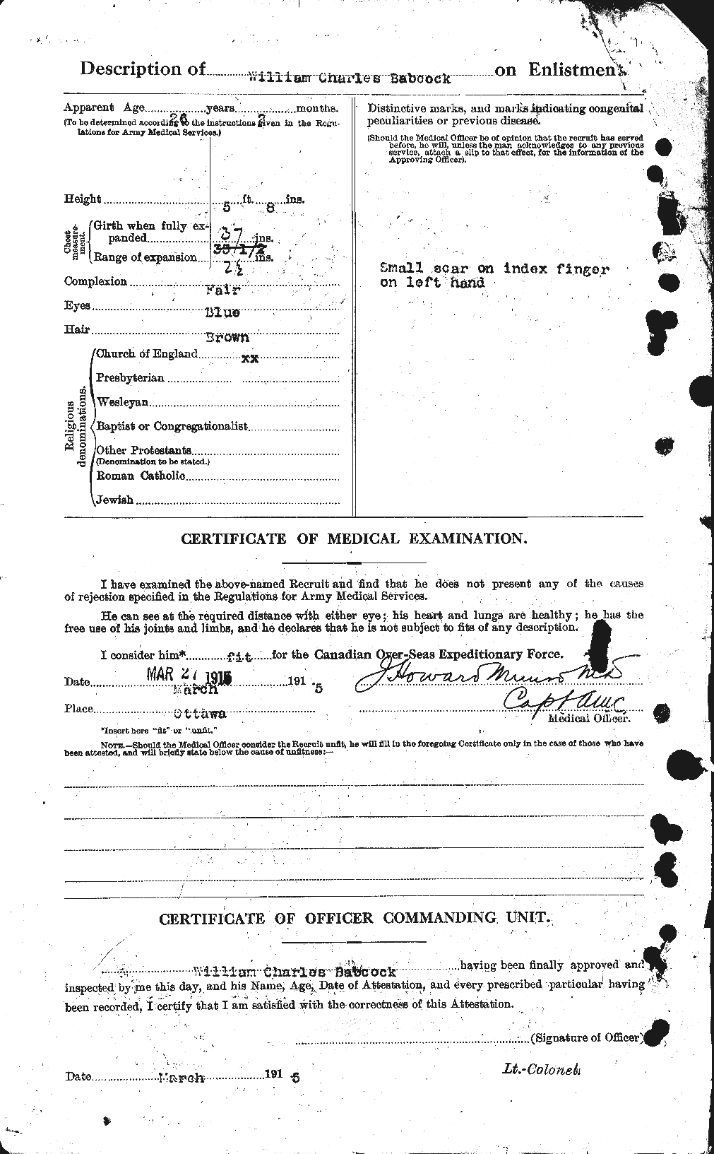 Personnel Records of the First World War - CEF 218192b