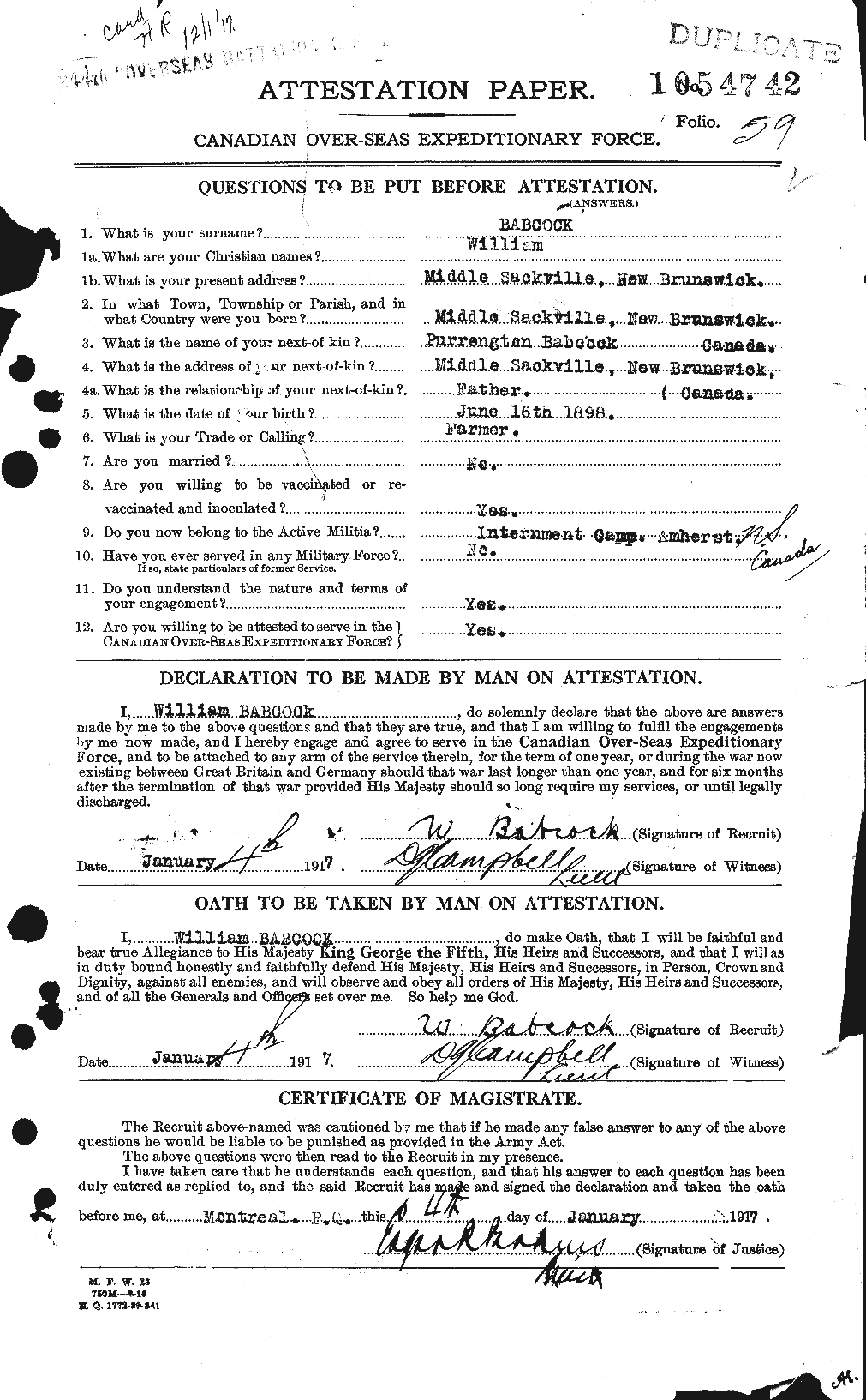 Personnel Records of the First World War - CEF 218194a