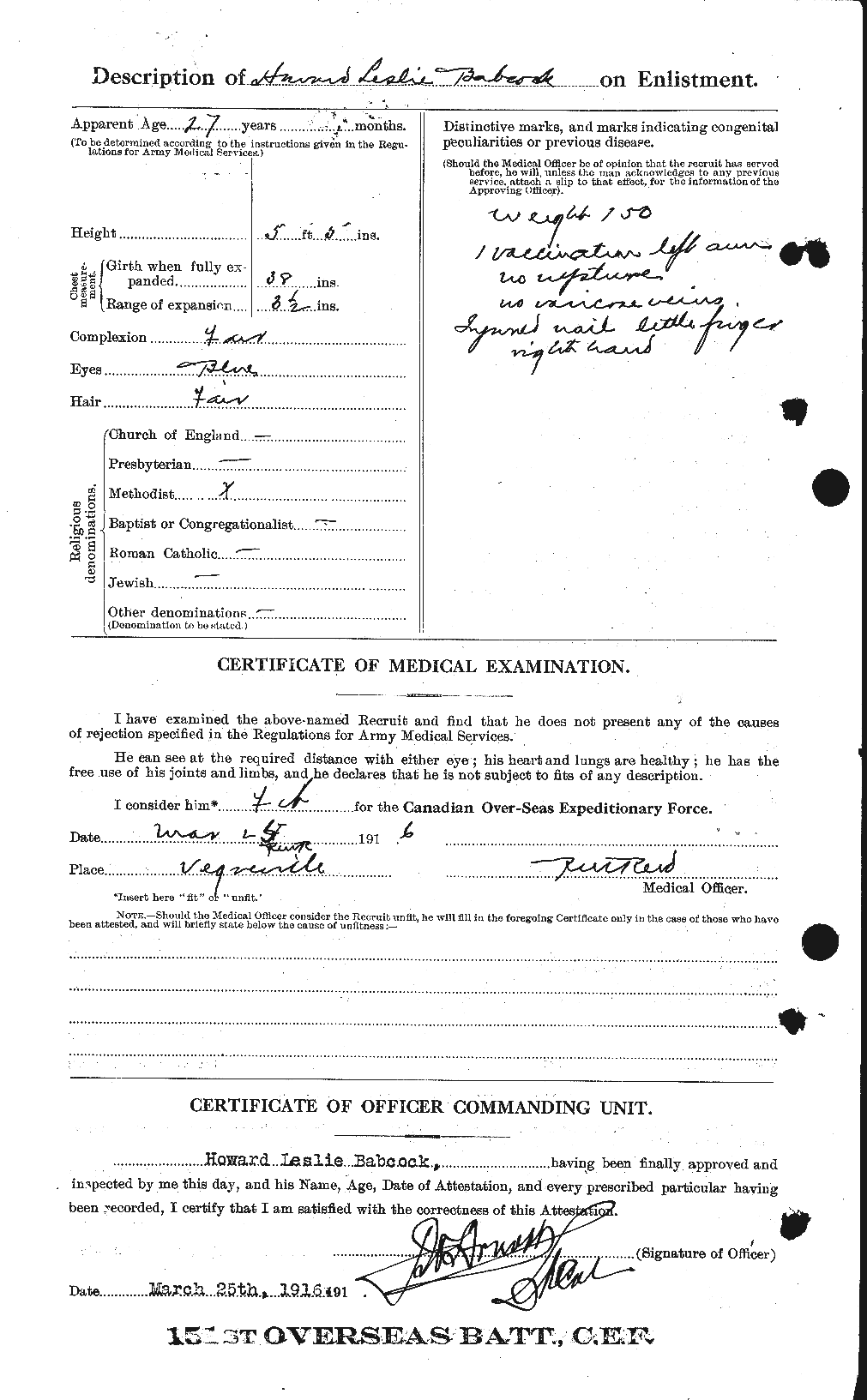 Personnel Records of the First World War - CEF 218234b