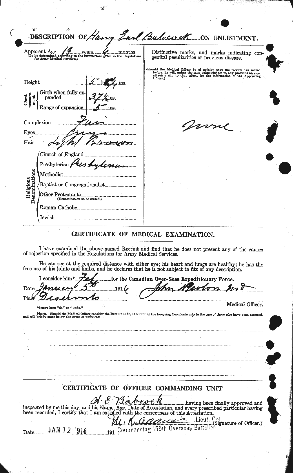 Personnel Records of the First World War - CEF 218238b
