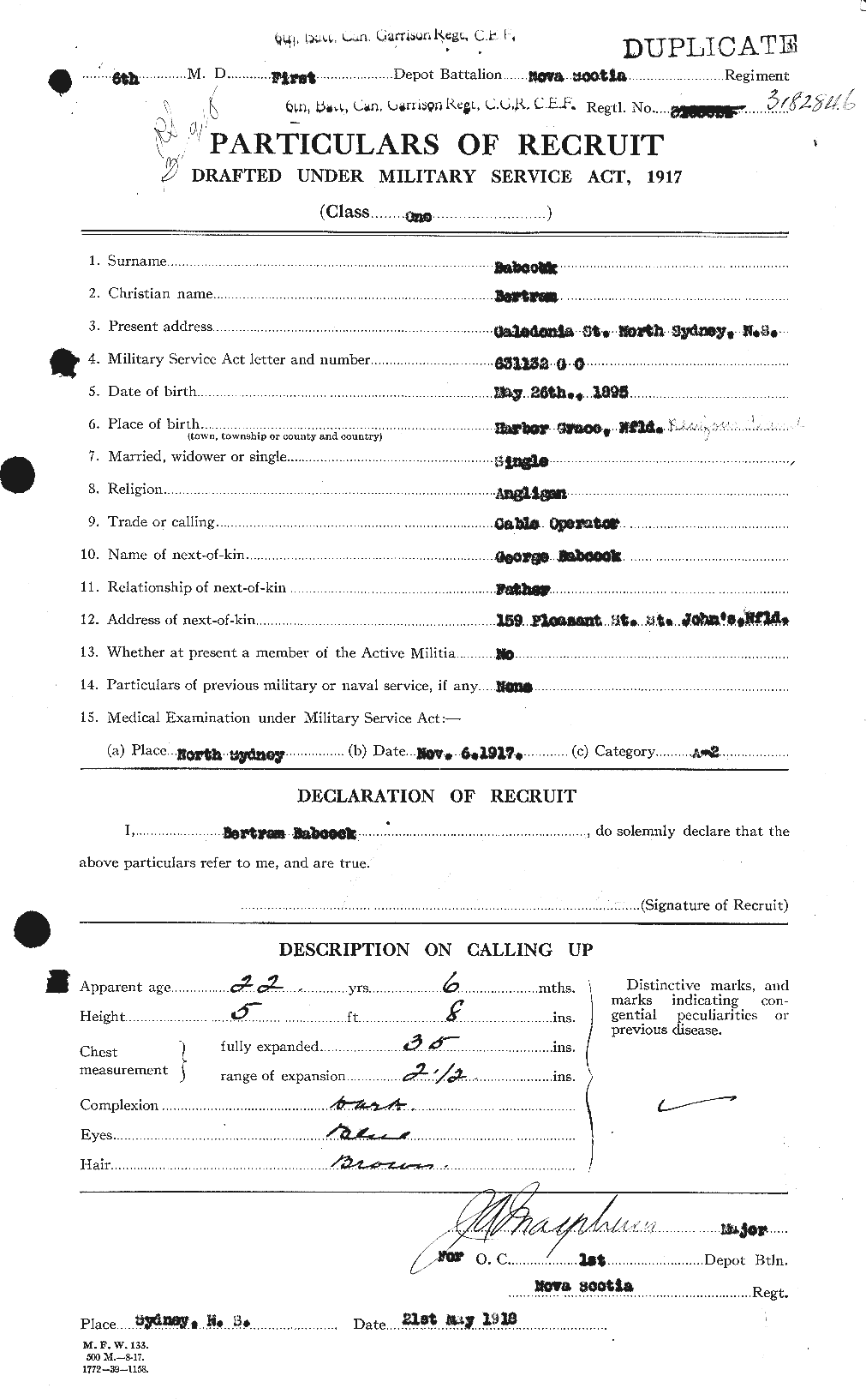 Personnel Records of the First World War - CEF 218259a