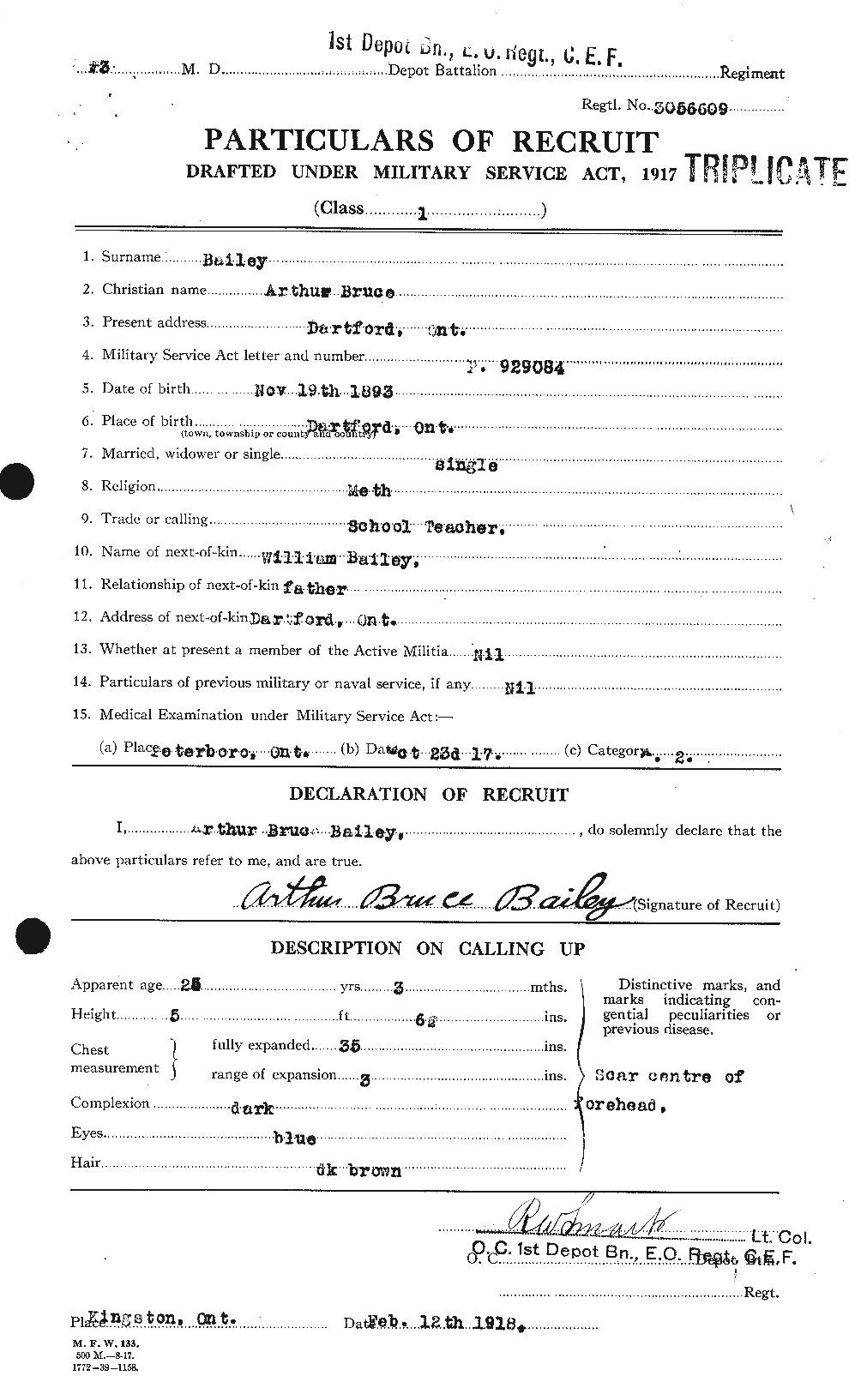 Personnel Records of the First World War - CEF 218412a