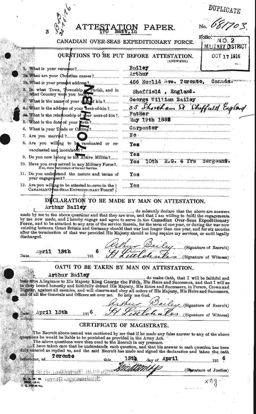 Personnel Records of the First World War - CEF 218418a