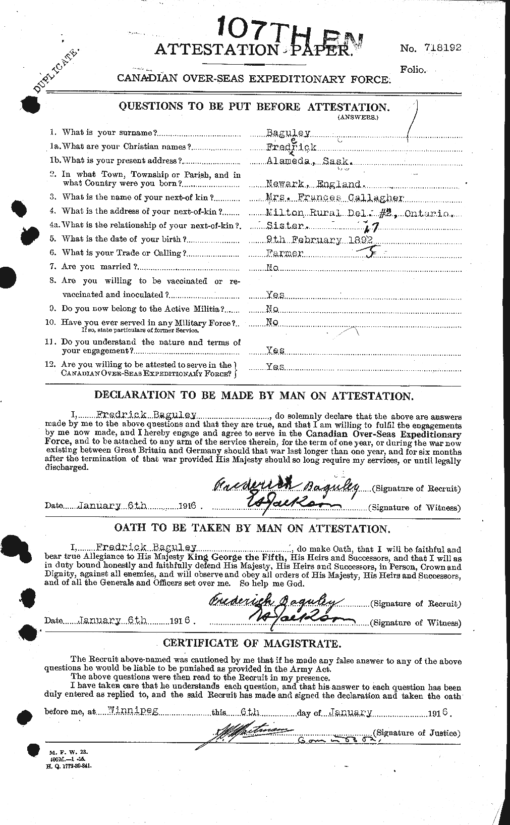 Personnel Records of the First World War - CEF 218495a