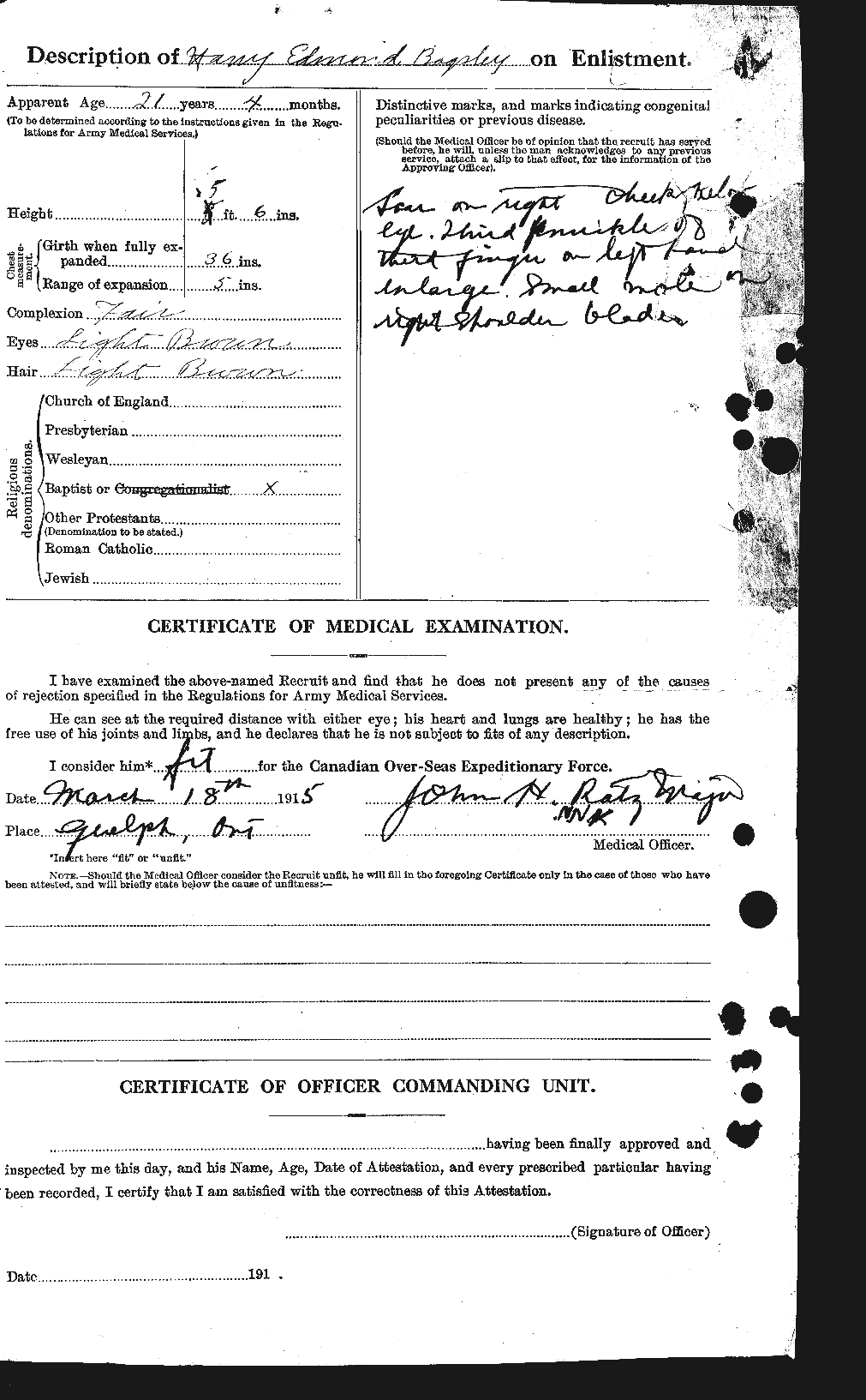 Personnel Records of the First World War - CEF 218498b