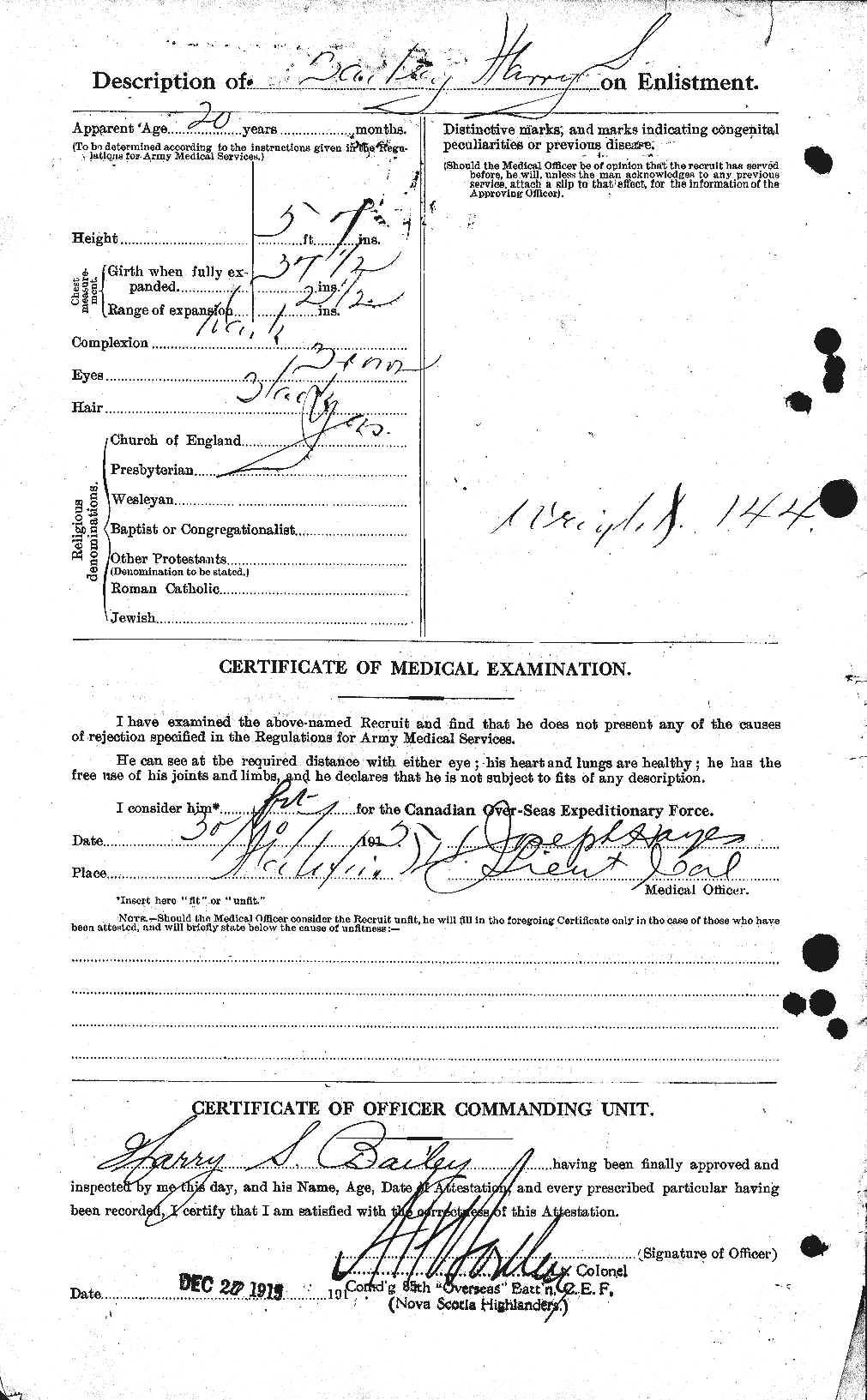 Personnel Records of the First World War - CEF 218905b