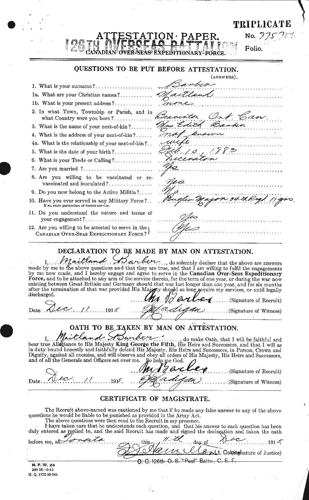Personnel Records of the First World War - CEF 219067a