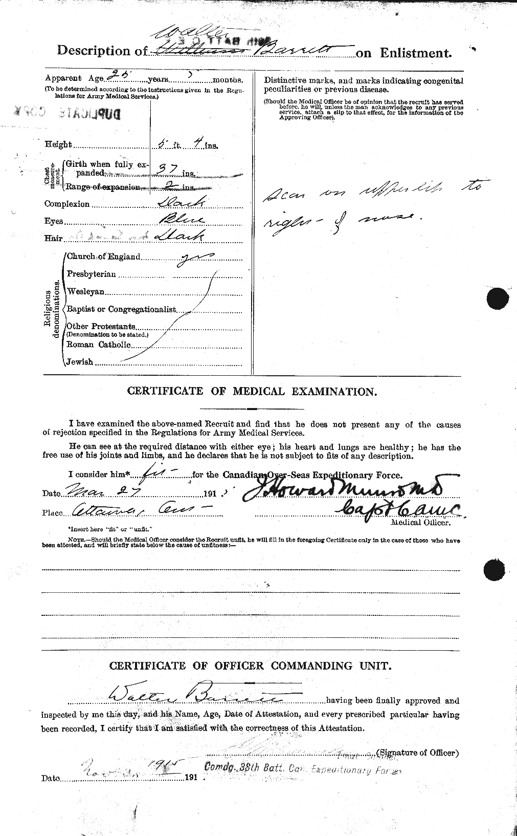 Personnel Records of the First World War - CEF 220154b