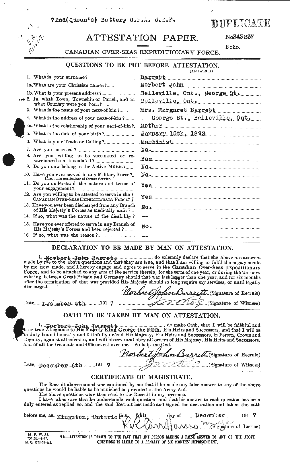 Personnel Records of the First World War - CEF 220211a