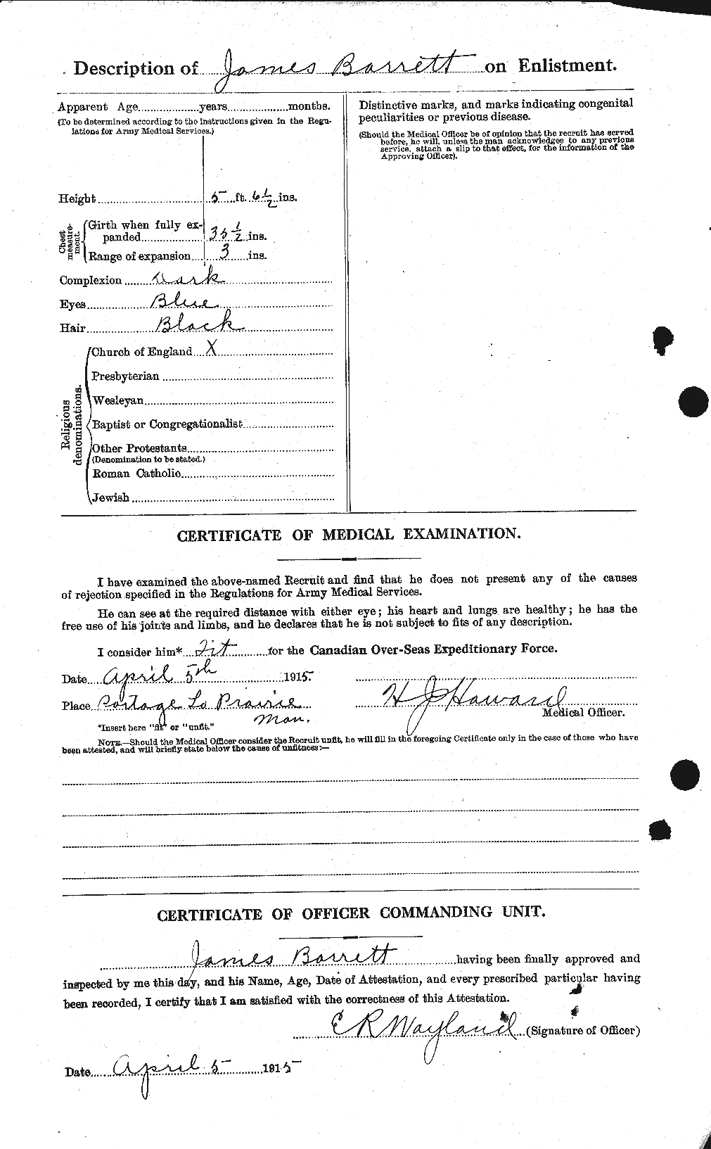 Personnel Records of the First World War - CEF 220264b