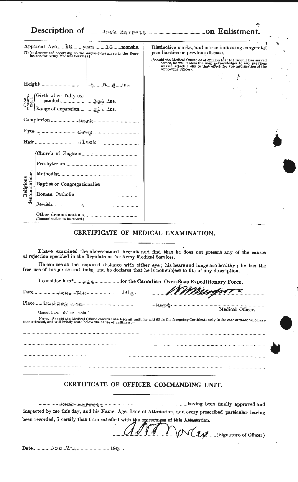 Personnel Records of the First World War - CEF 220268b