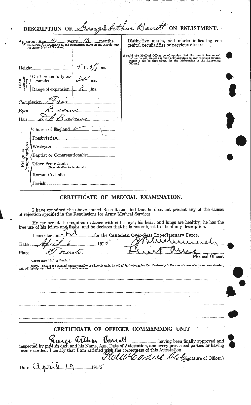 Personnel Records of the First World War - CEF 220316b