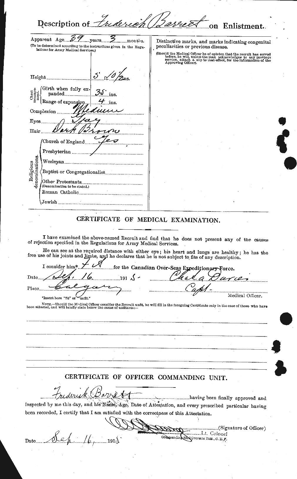 Personnel Records of the First World War - CEF 220327b