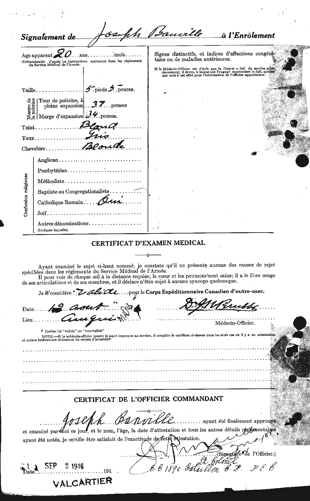 Personnel Records of the First World War - CEF 220580b