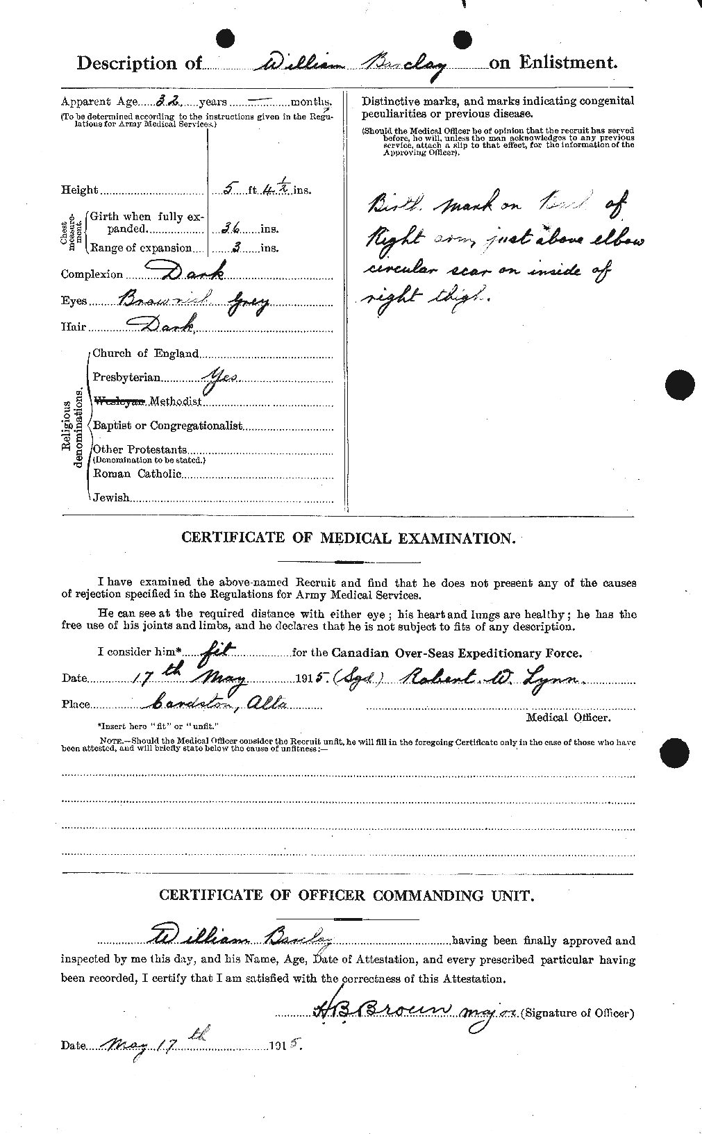 Personnel Records of the First World War - CEF 220853b