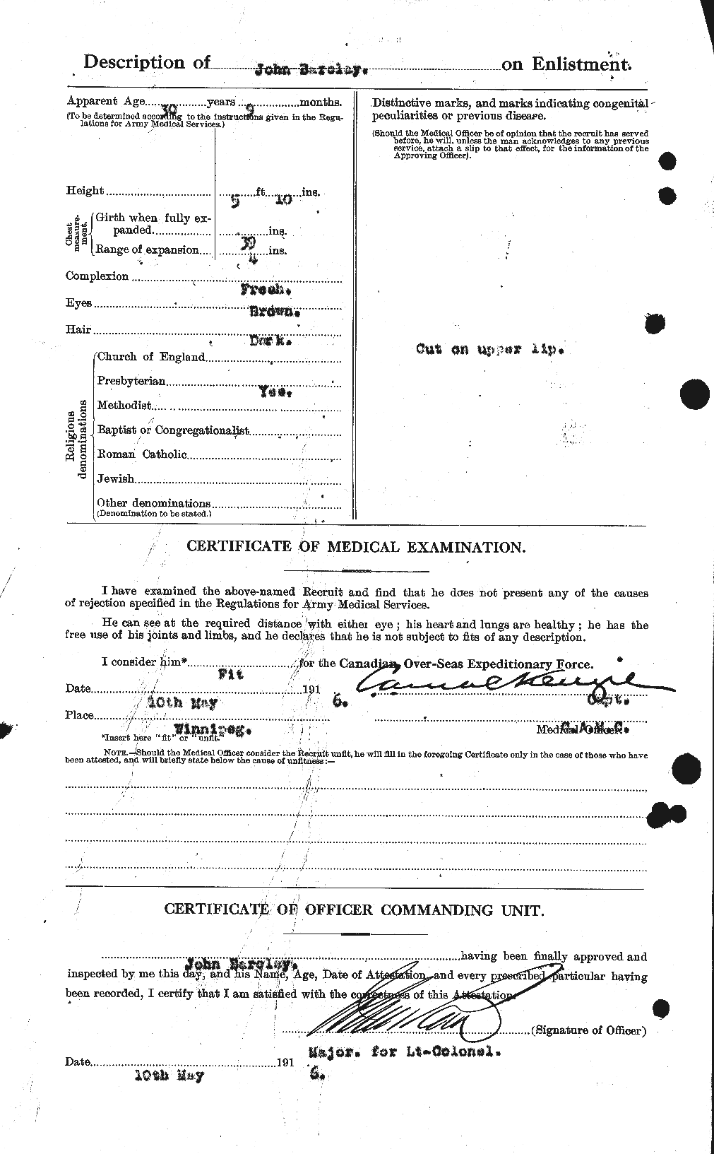 Personnel Records of the First World War - CEF 220901b