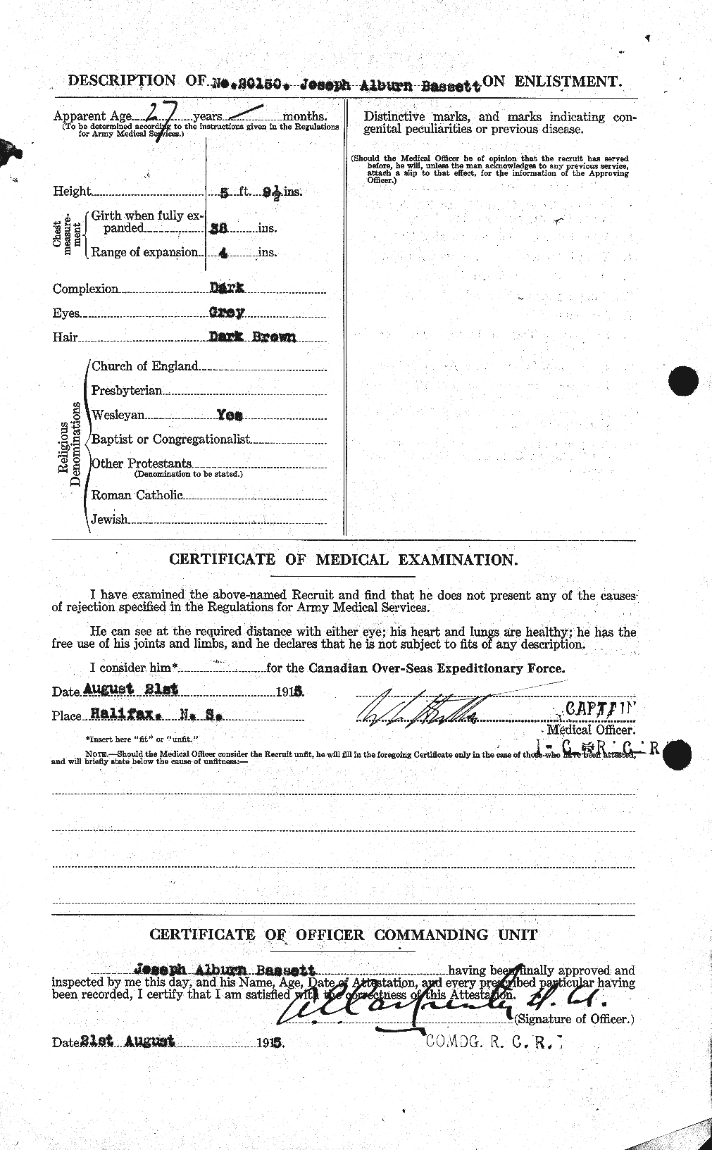 Personnel Records of the First World War - CEF 221052b