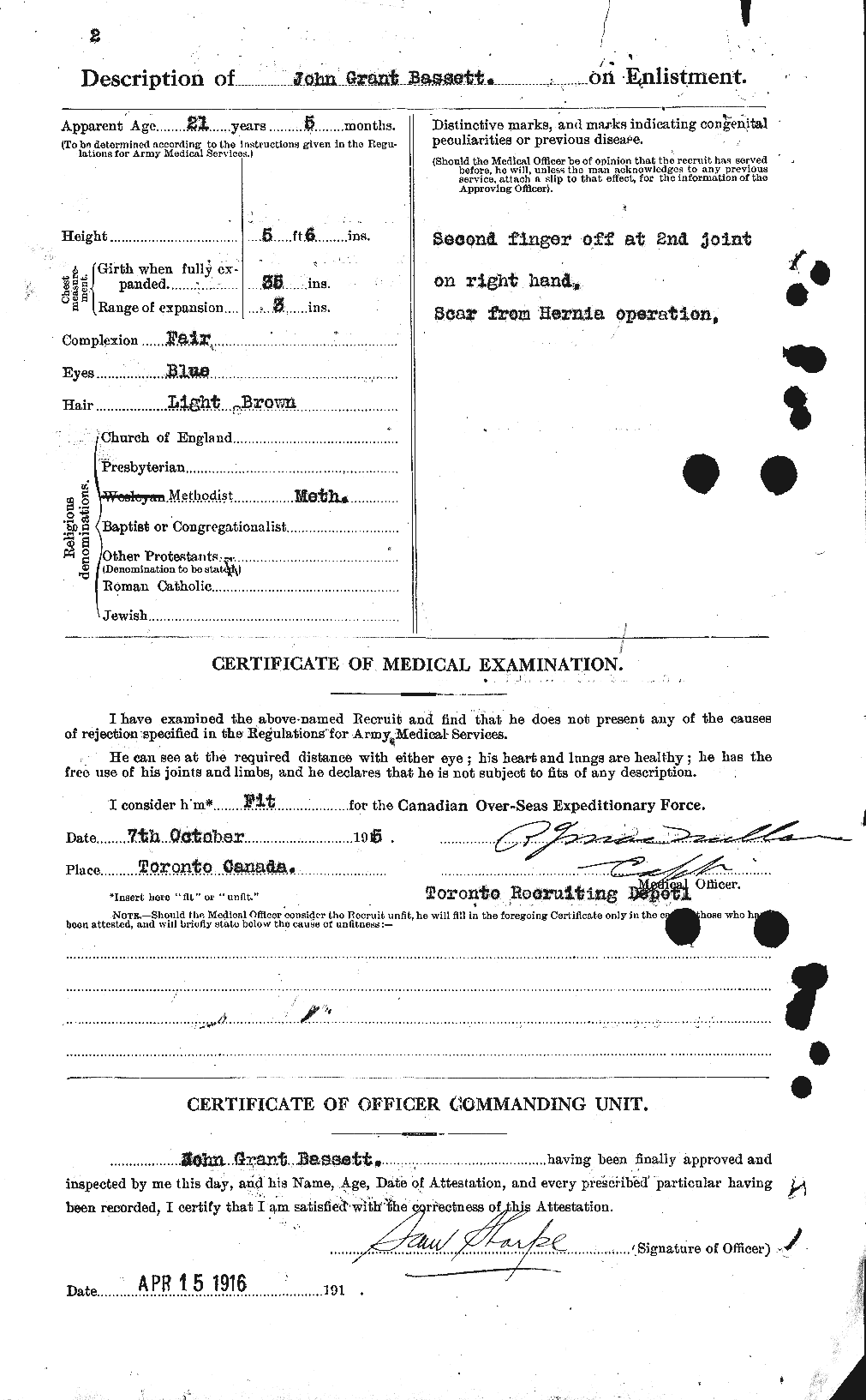 Personnel Records of the First World War - CEF 221054b