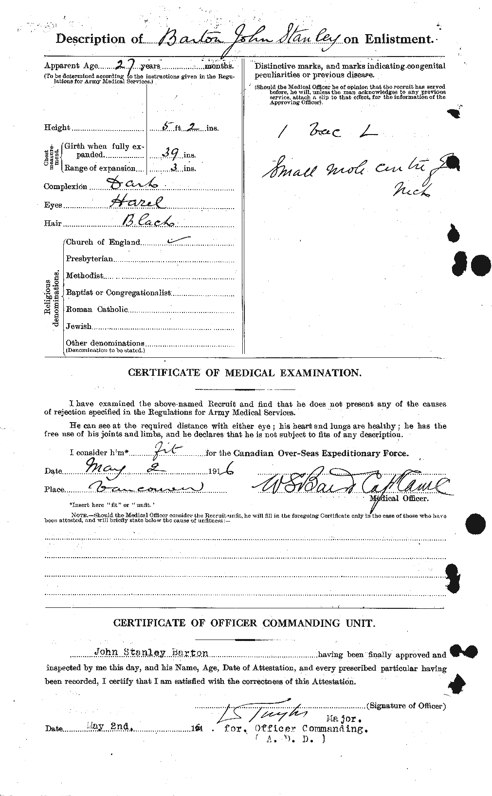 Personnel Records of the First World War - CEF 221392b