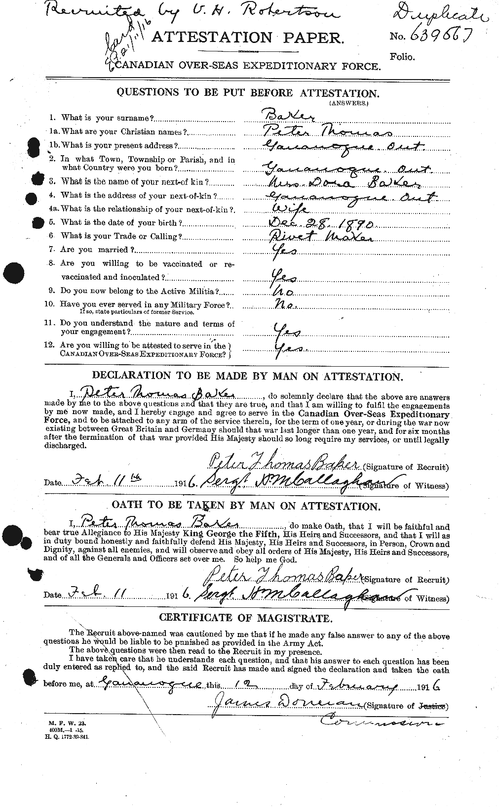 Personnel Records of the First World War - CEF 221562a