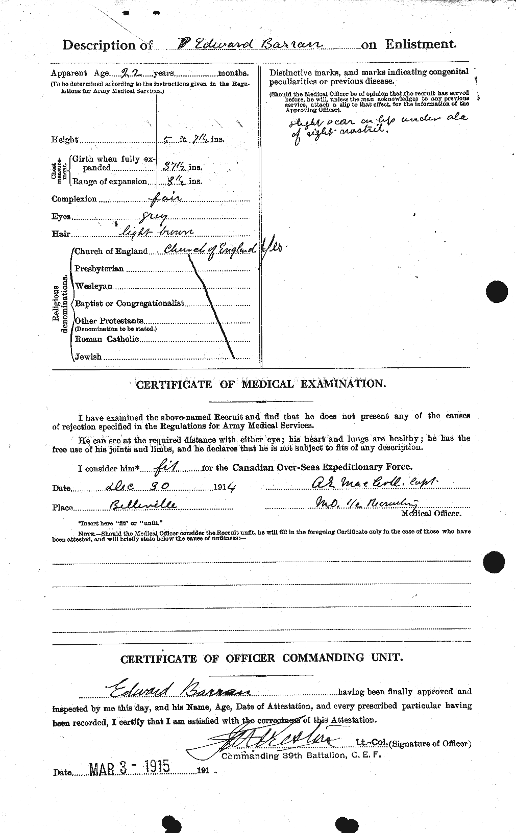 Personnel Records of the First World War - CEF 221587b