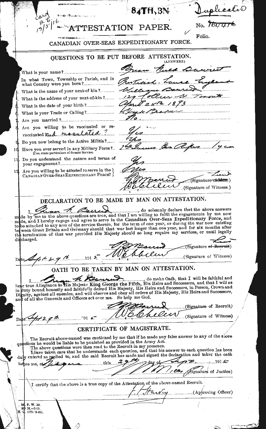 Personnel Records of the First World War - CEF 222236a