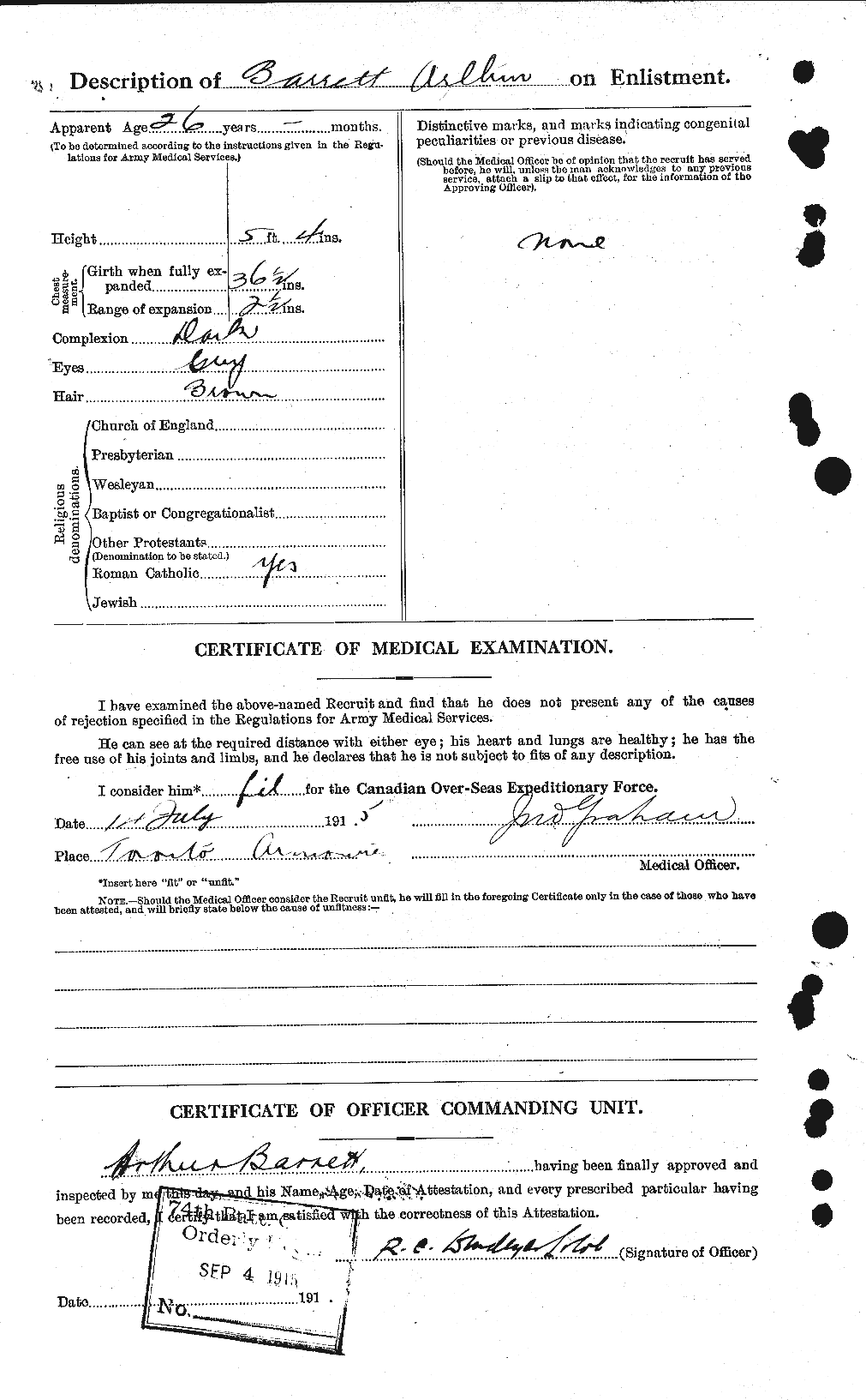 Personnel Records of the First World War - CEF 222251b