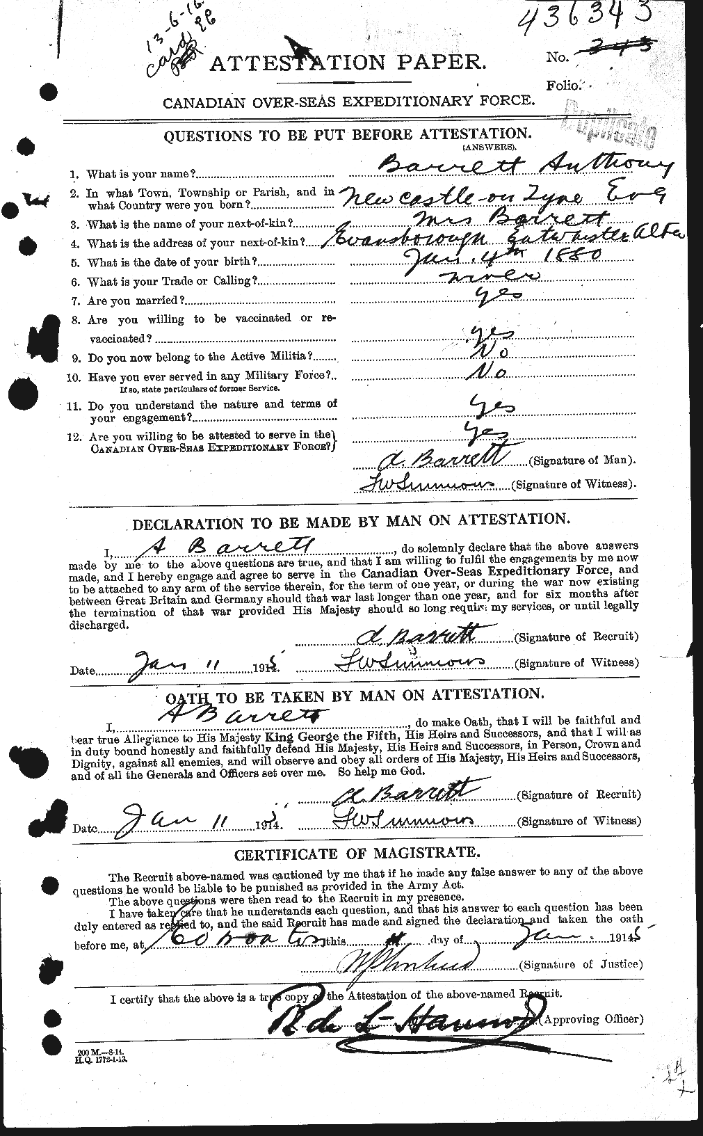 Personnel Records of the First World War - CEF 222253a
