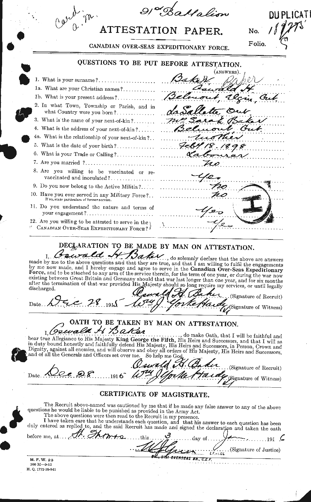 Personnel Records of the First World War - CEF 222283a