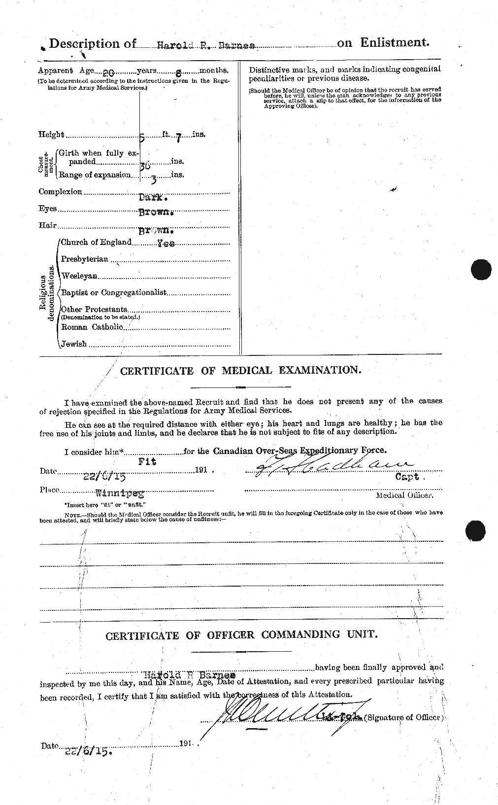 Personnel Records of the First World War - CEF 222489b