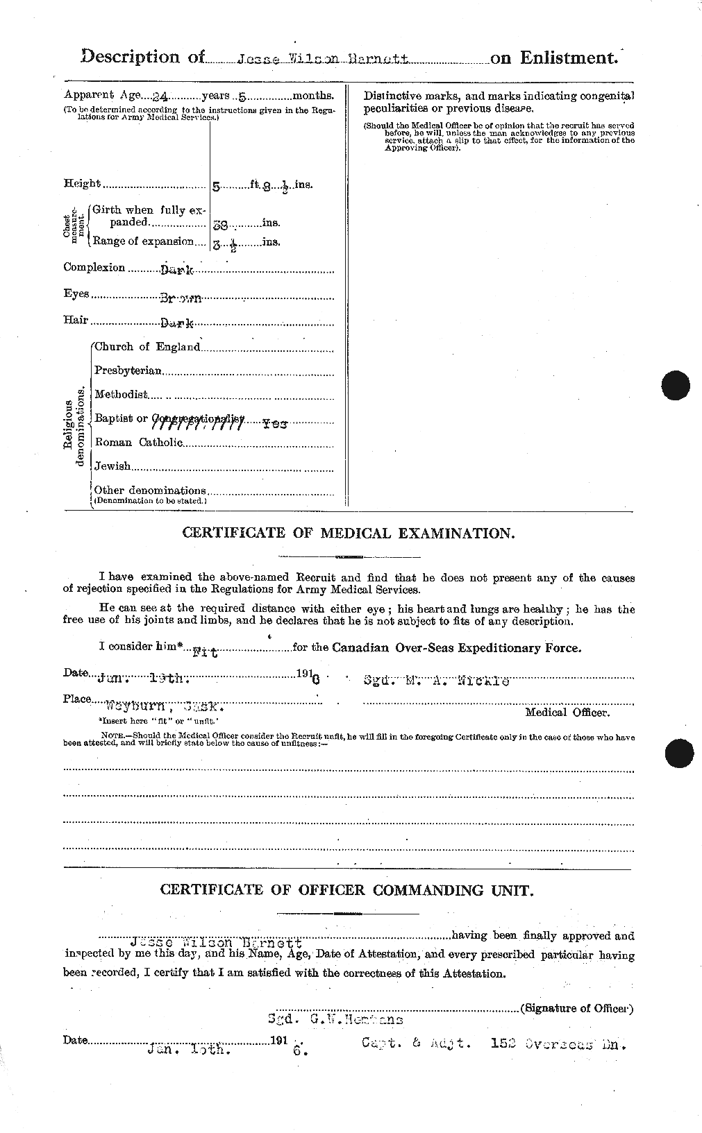 Dossiers du Personnel de la Première Guerre mondiale - CEC 222939b