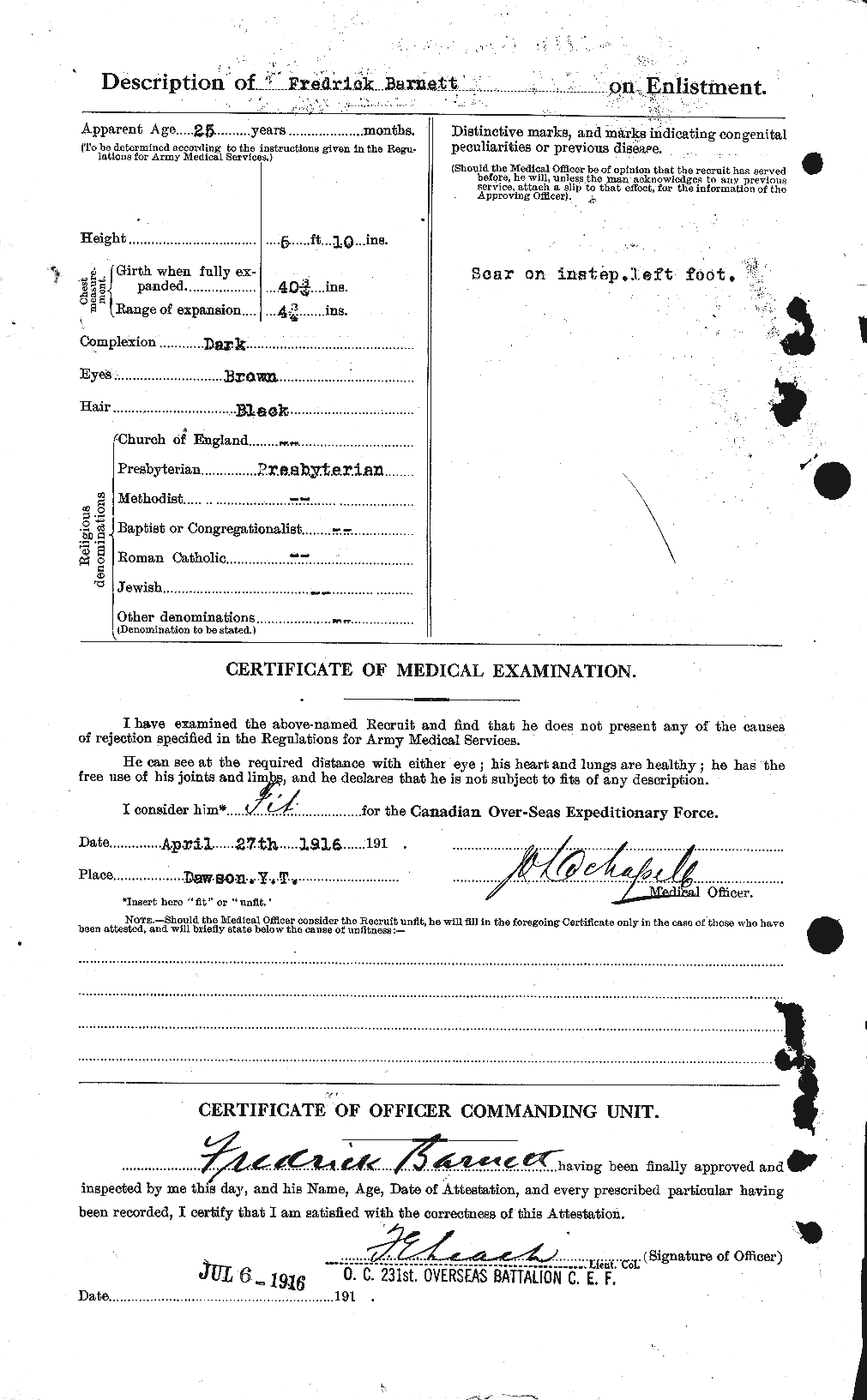 Personnel Records of the First World War - CEF 222974b