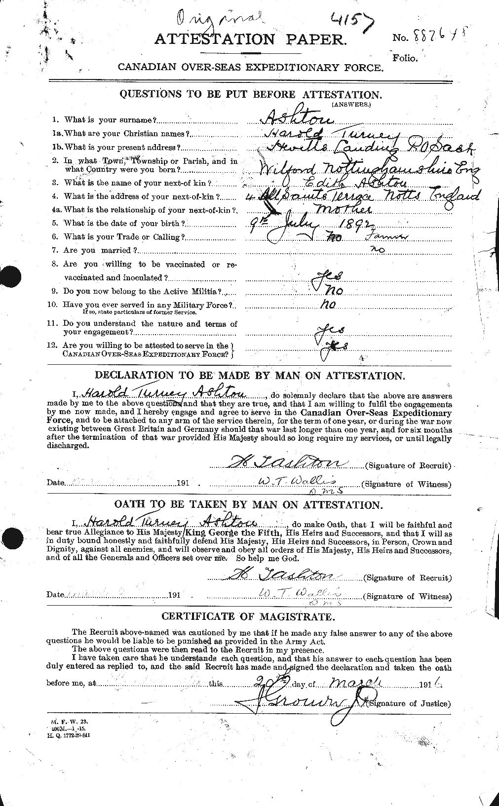 Personnel Records of the First World War - CEF 223062a