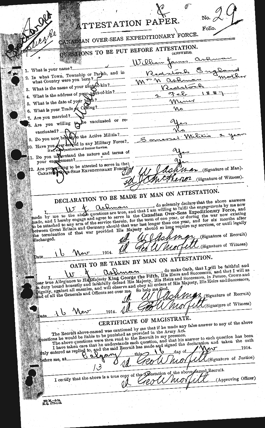 Personnel Records of the First World War - CEF 223136a
