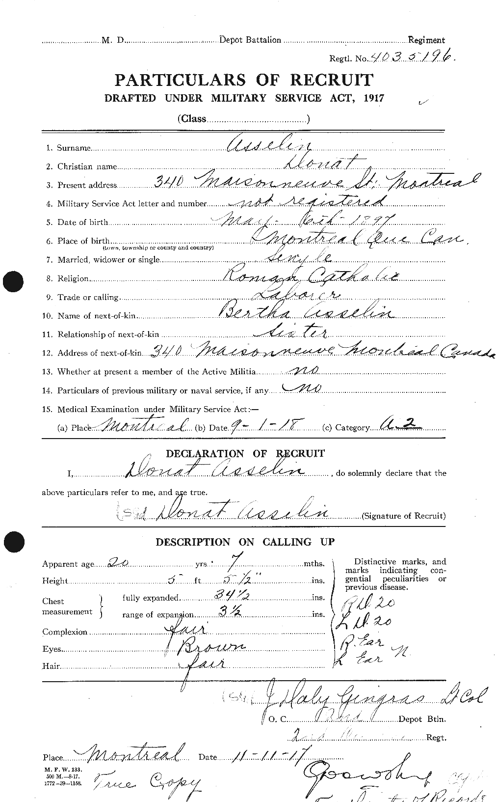 Personnel Records of the First World War - CEF 223508a