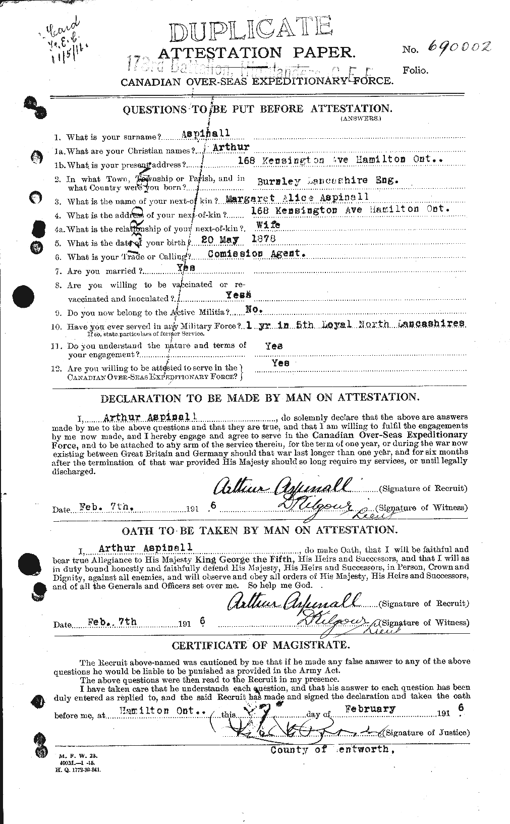 Personnel Records of the First World War - CEF 223576a