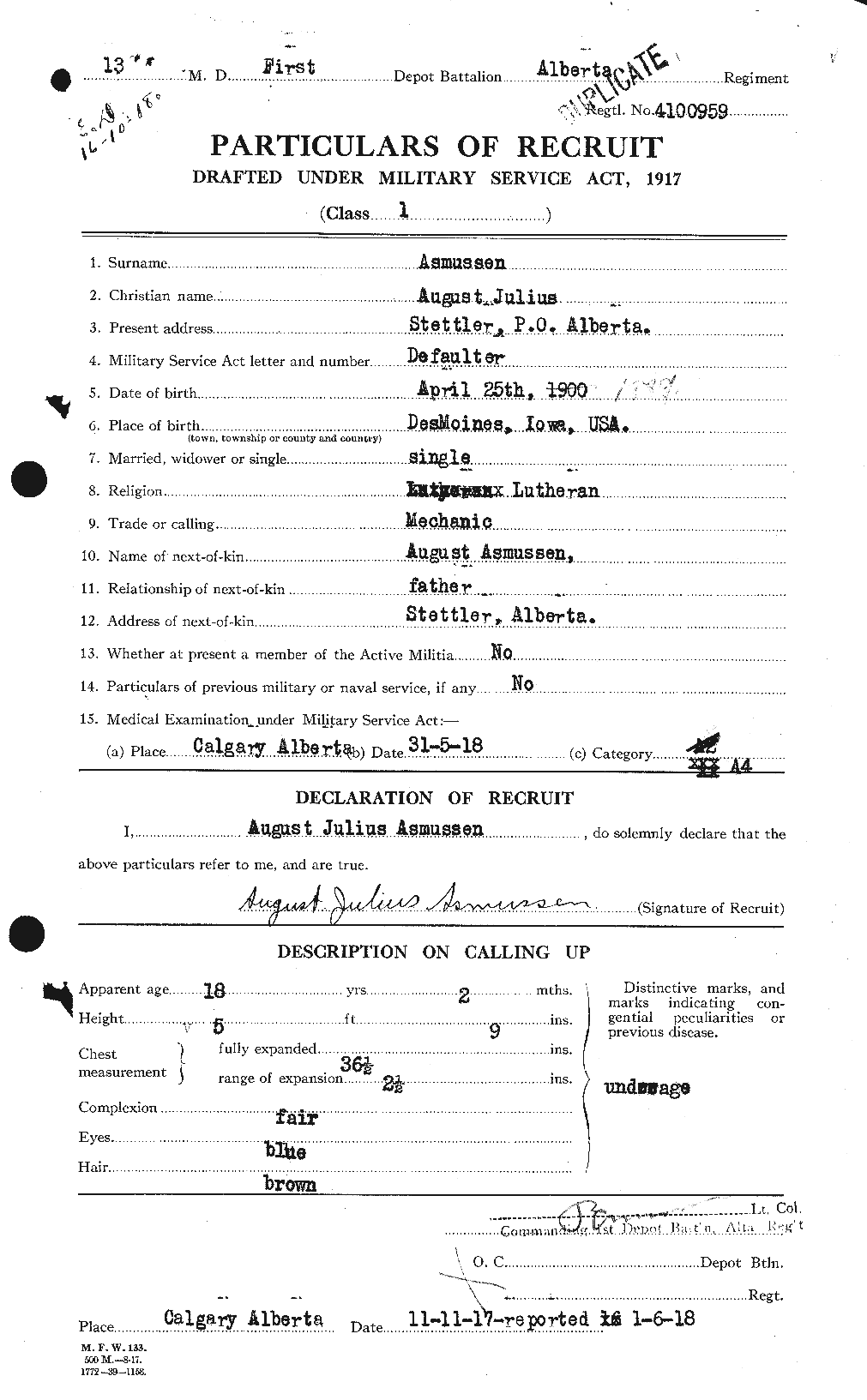 Personnel Records of the First World War - CEF 223615a
