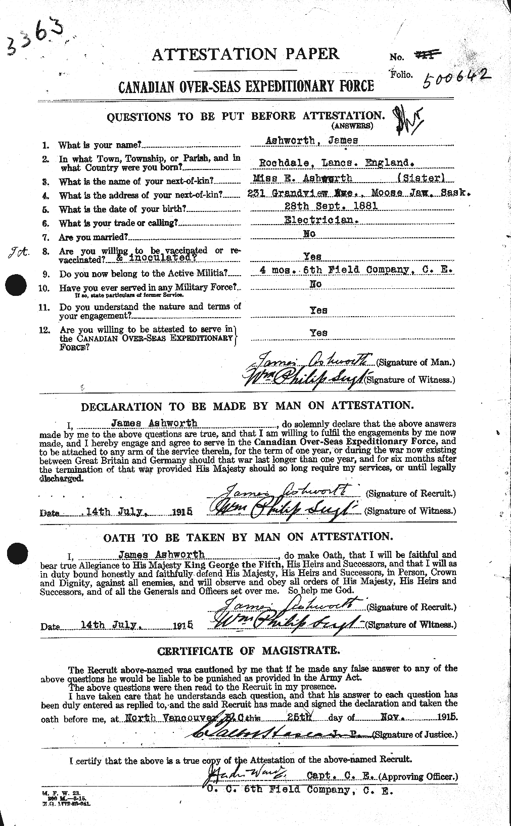 Personnel Records of the First World War - CEF 223724a