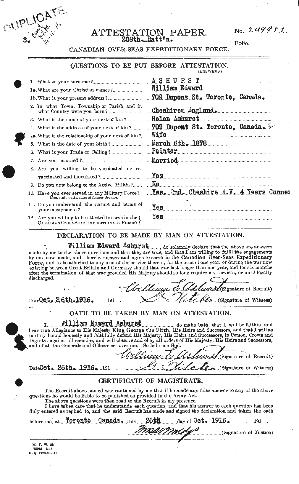 Personnel Records of the First World War - CEF 223772a