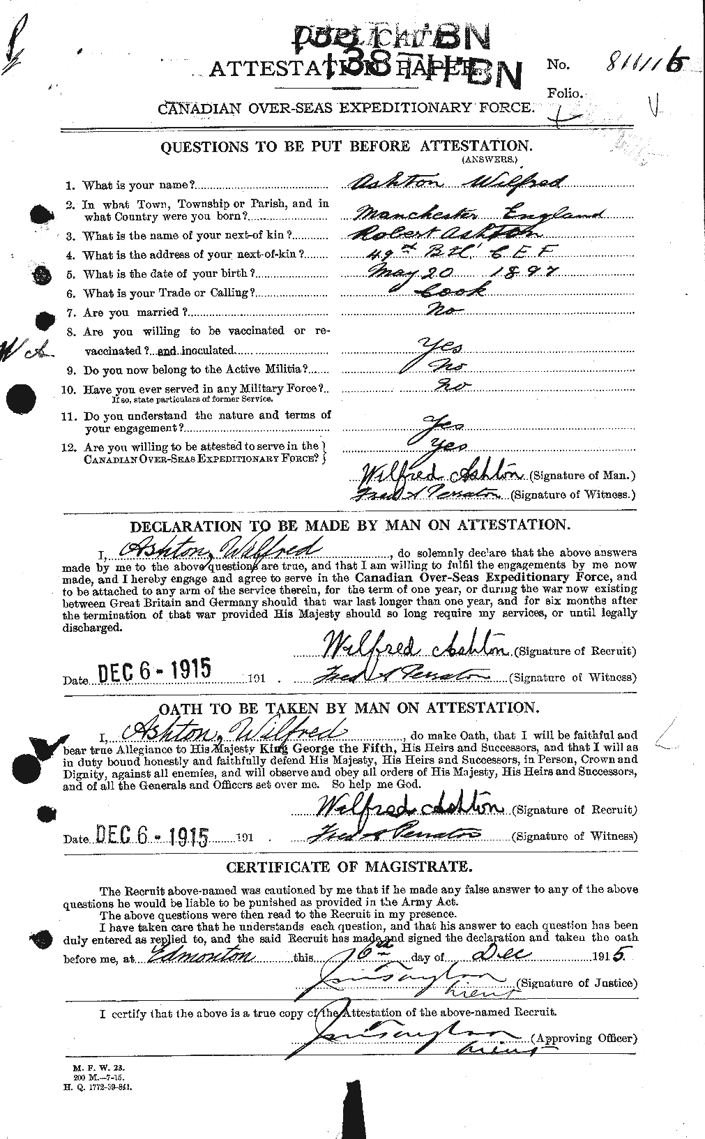 Personnel Records of the First World War - CEF 223792a