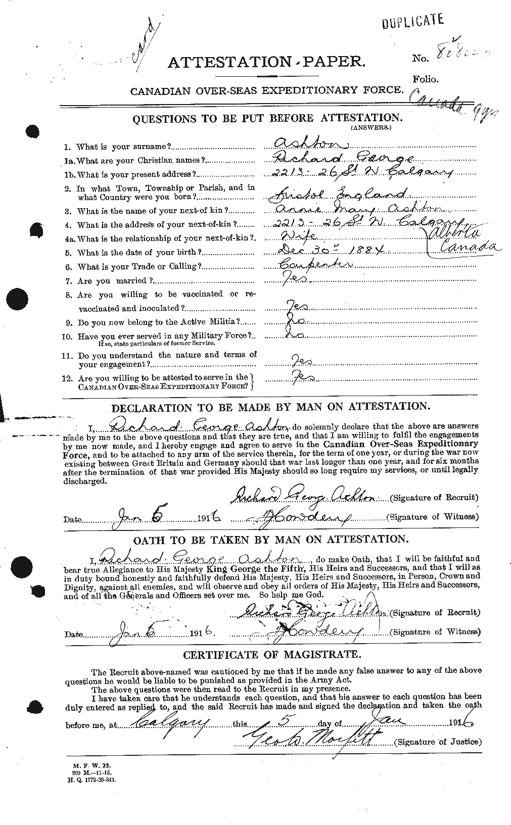 Personnel Records of the First World War - CEF 223817a