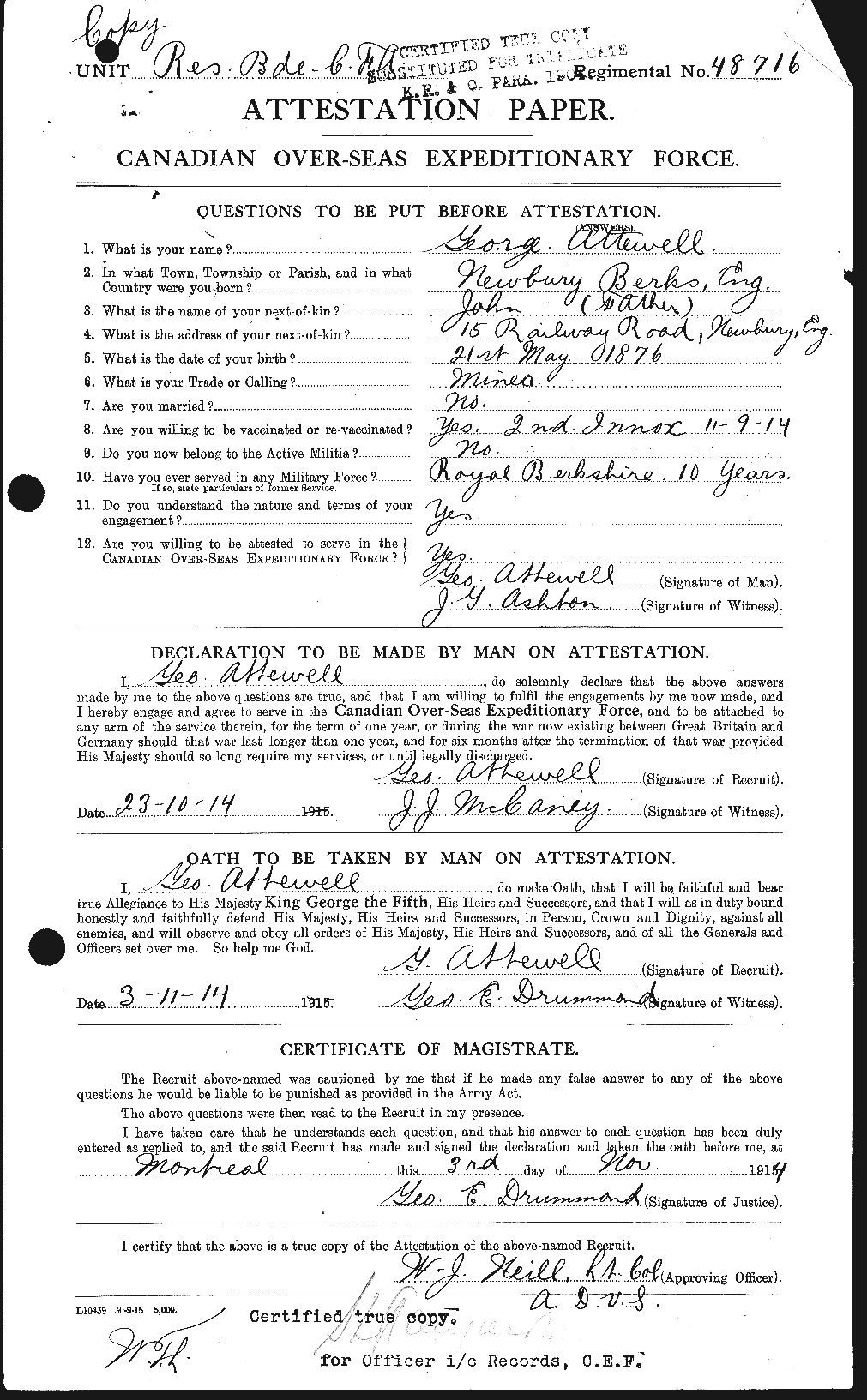 Personnel Records of the First World War - CEF 224117a
