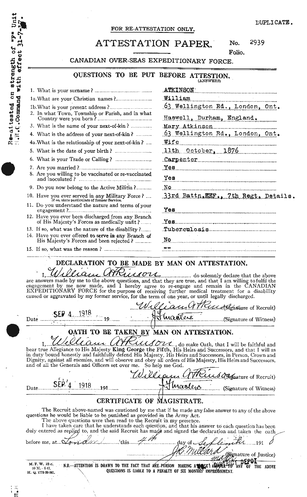 Personnel Records of the First World War - CEF 224205a