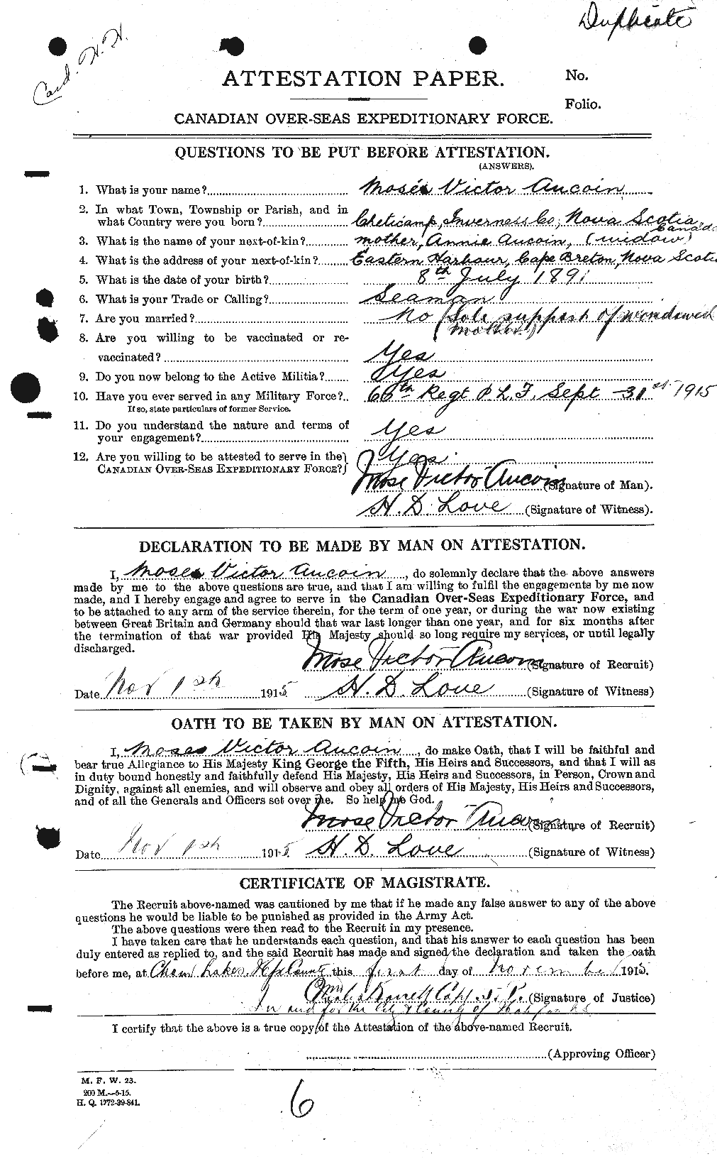 Personnel Records of the First World War - CEF 224542a
