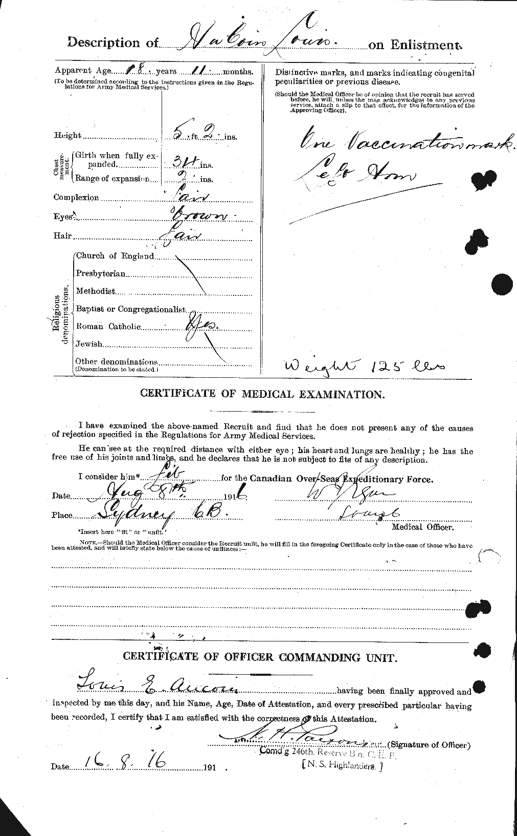 Personnel Records of the First World War - CEF 224543b